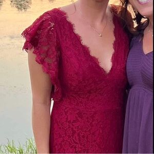 Azazie Burgundy Dress